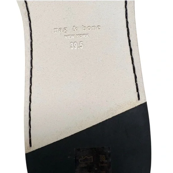 rag & bone Melrose Crochet Flat Slide – Black/Ivory – 9.5 – New, Unworn - Picture 6 of 6